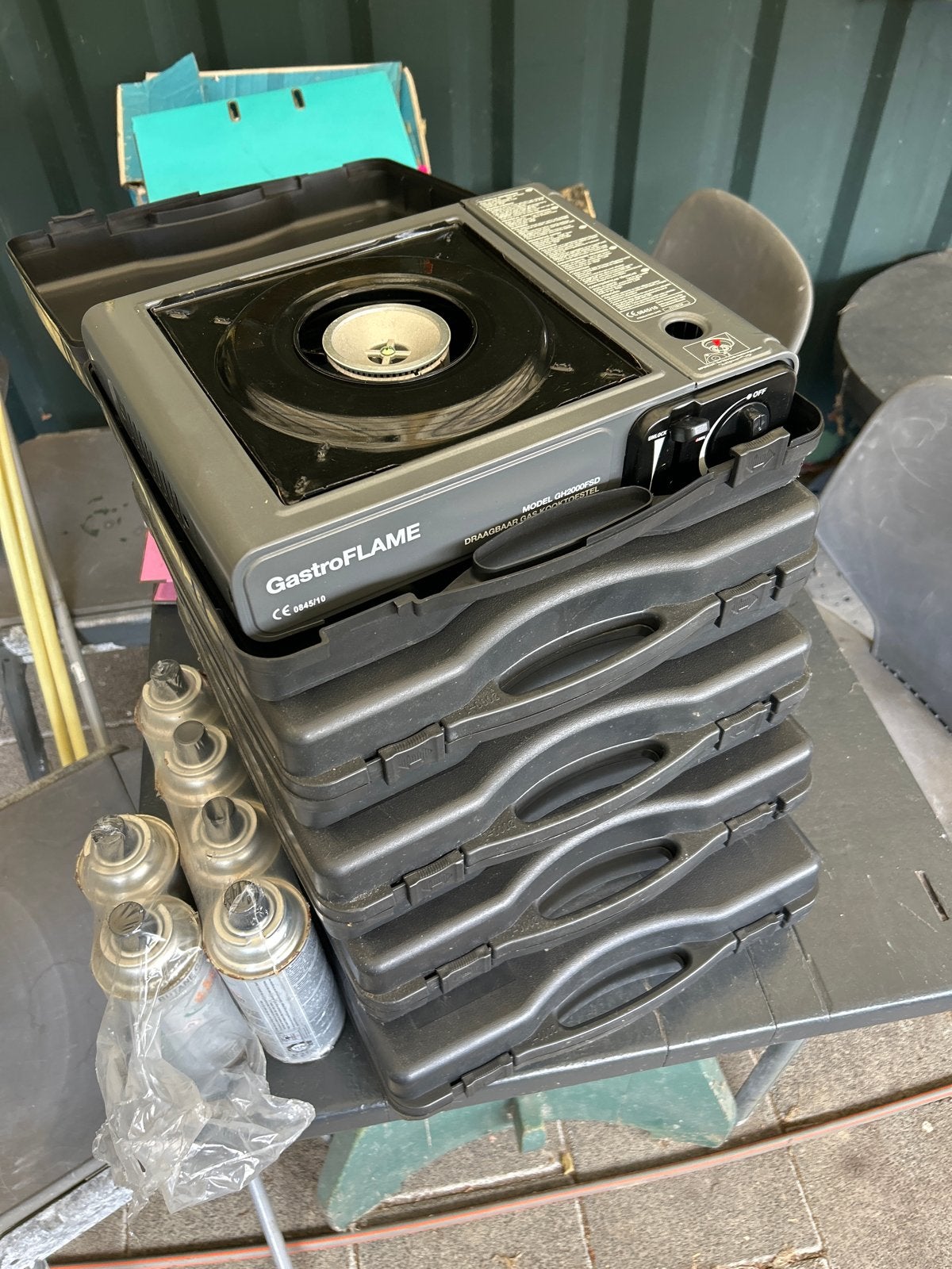 GastroFLAME Draagbaar Gas Kooktoestel met Gasbussen, Ophalen of Verzenden, Gebruikt