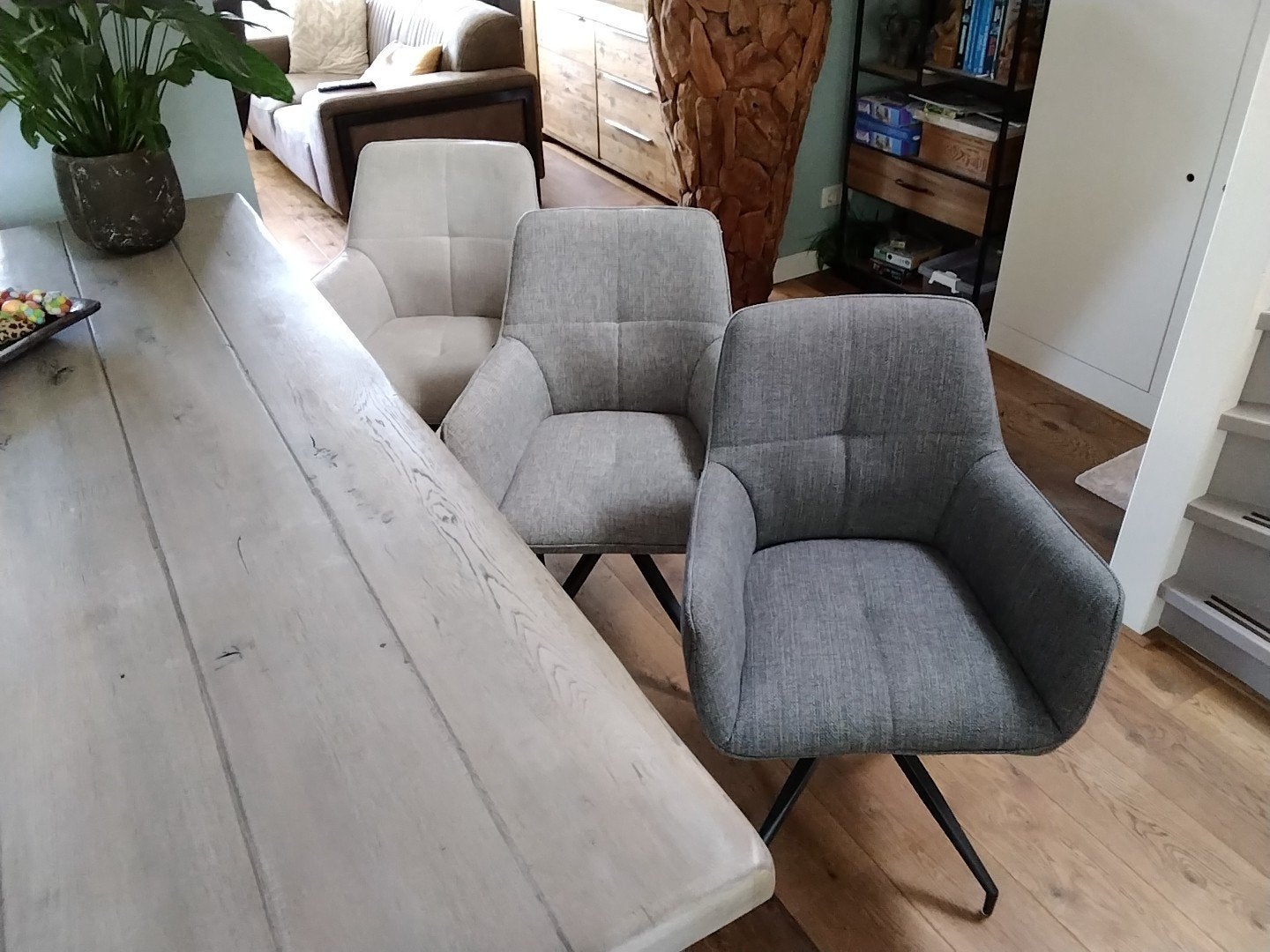 Stoelen 3 TINTEN GRIJS, Huis en Inrichting, Ophalen, Grijs