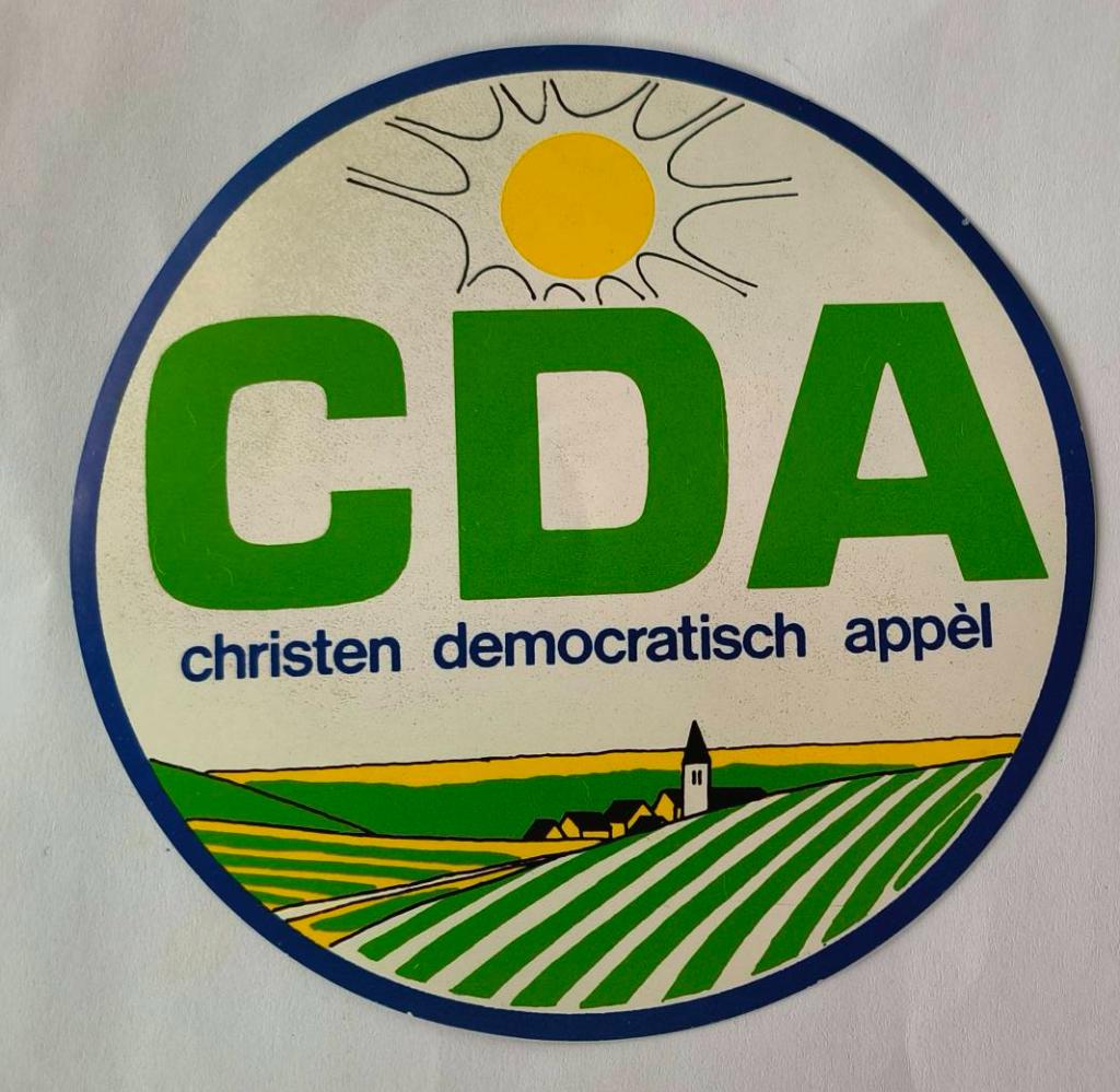 Sticker CDA, Ophalen of Verzenden, Zo goed als nieuw, Bedrijf of Vereniging