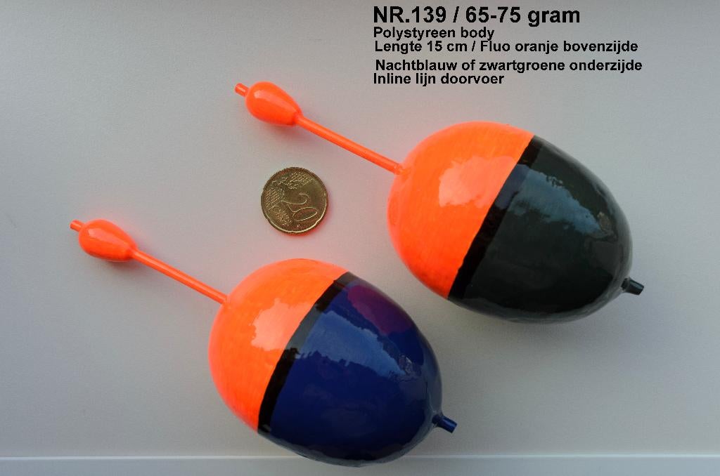 MEERVALDOBBER INLINE HANDBUILT NR. 139 / 65-75 gram, Ophalen of Verzenden, Nieuw, Dobber of Lood