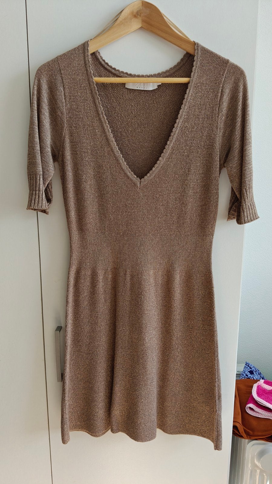 Zoi Women Gebreide Jurk Maat M, Kleding | Dames, Maat 38/40 (M), Bruin, Zoi Women, Ophalen of Verzenden
