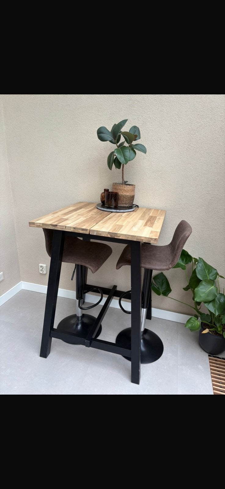 Bartafel met krukken, Ophalen of Verzenden, In hoogte verstelbaar, Zo goed als nieuw