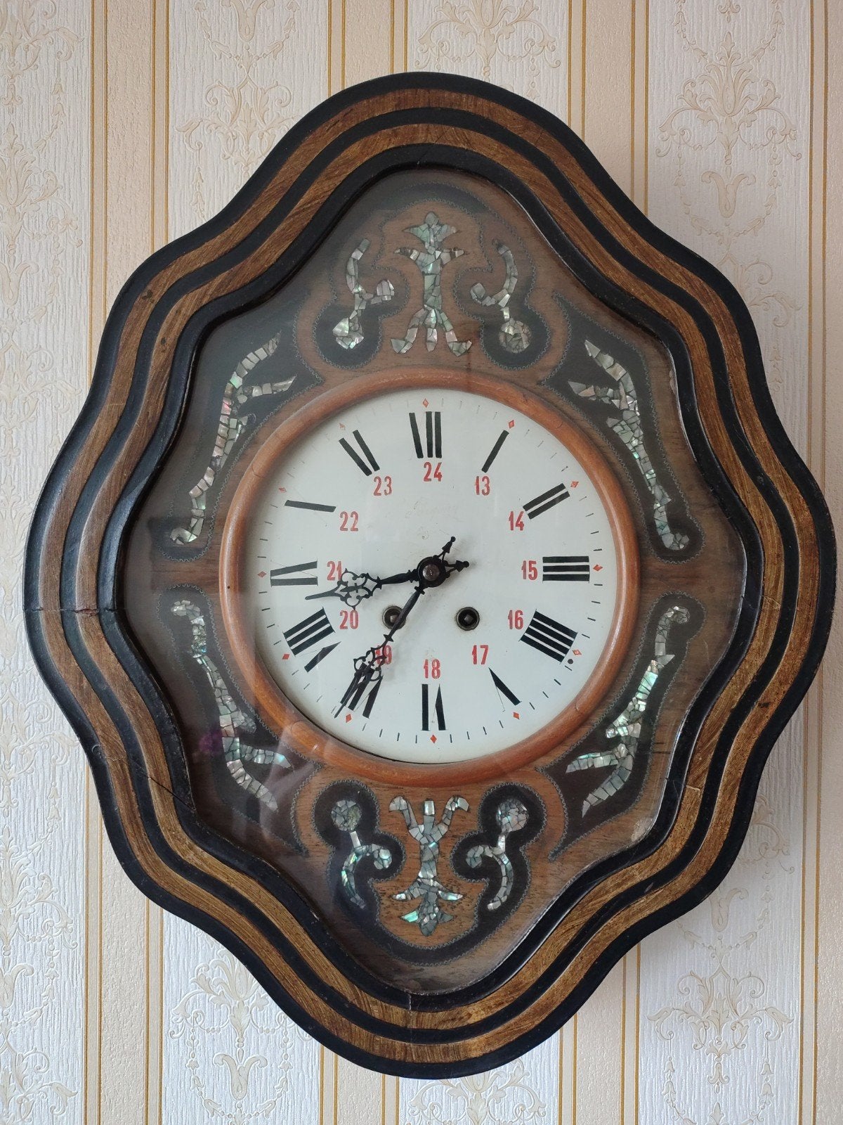 Antieke Oeil de Boeuf Wandklok - 19e Eeuw, Antiek en Kunst, Antiek | Klokken, Ophalen