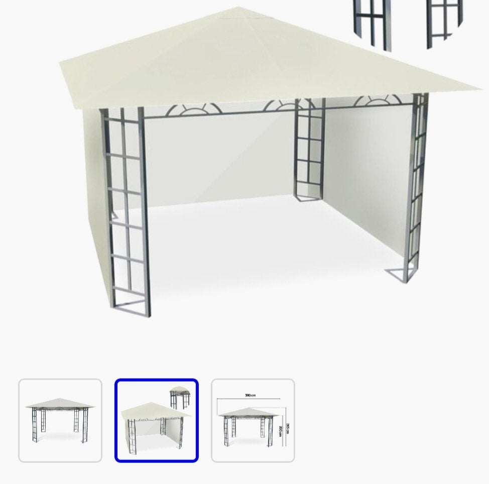Tuinpaviljoen 3x3 creme, Ophalen, Gebruikt, Minder dan 4 meter, Paviljoen