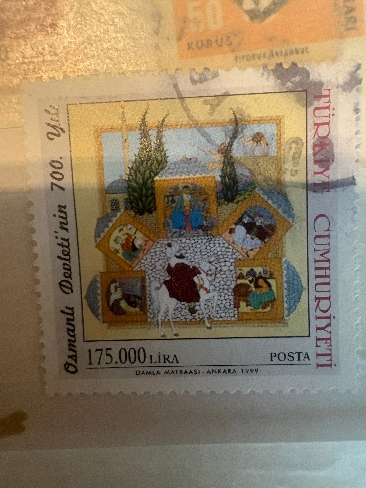 Turkije postzegel 1999 - 700 jaar Ottomaanse Rijk, Postzegels en Munten, Postzegels | Europa | Overig, Gestempeld, Overige landen