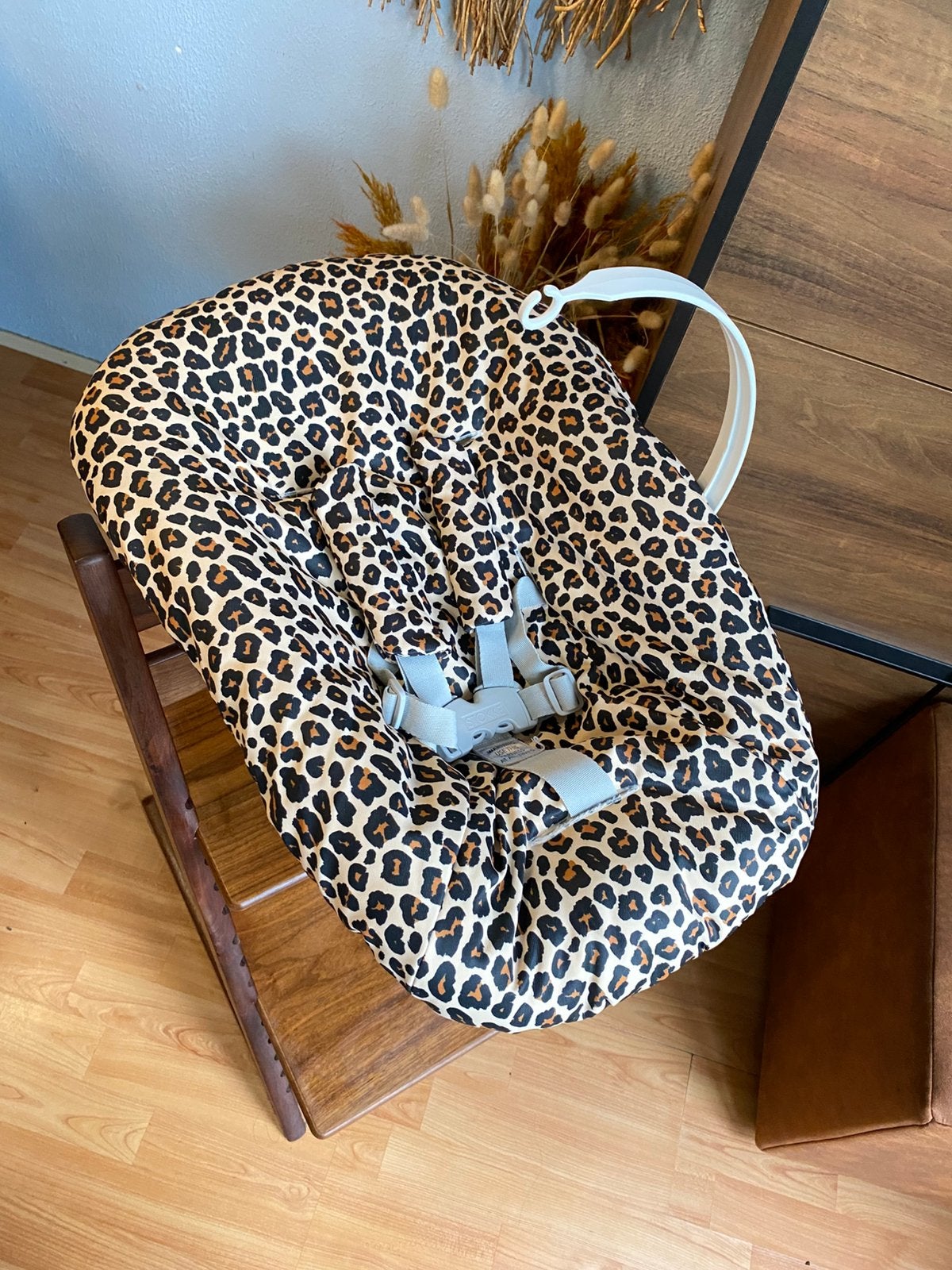 Luipaard hoesje voor Newborn aet van stokke, Ophalen of Verzenden, Nieuw, Meegroeistoel, Stoelverkleiner