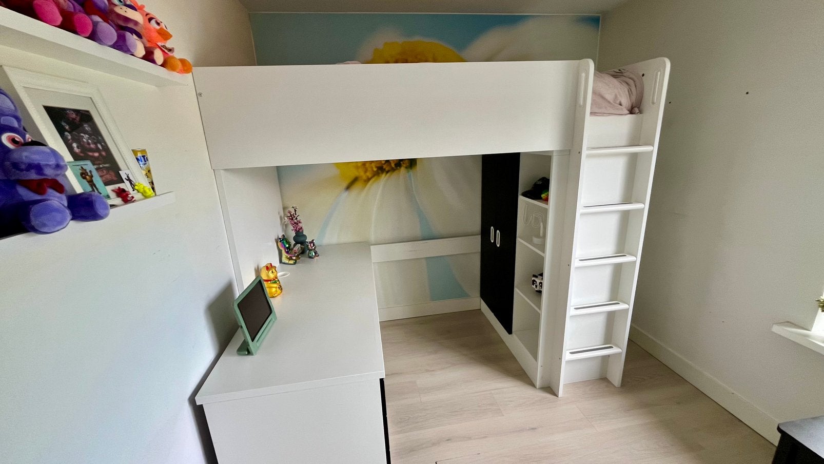 STUVA hoogslaper + complete kast, buro met lades, Ophalen, Gebruikt, Hoogslaper