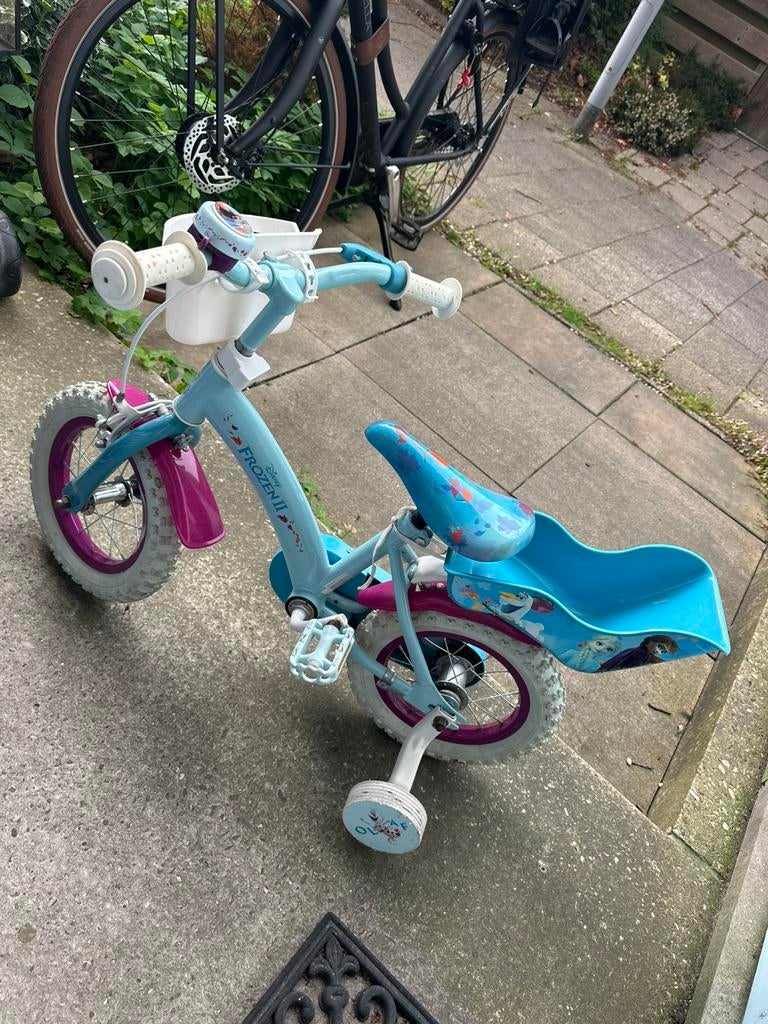 Frozen kinderfiets 12 inch, Ophalen, Zo goed als nieuw