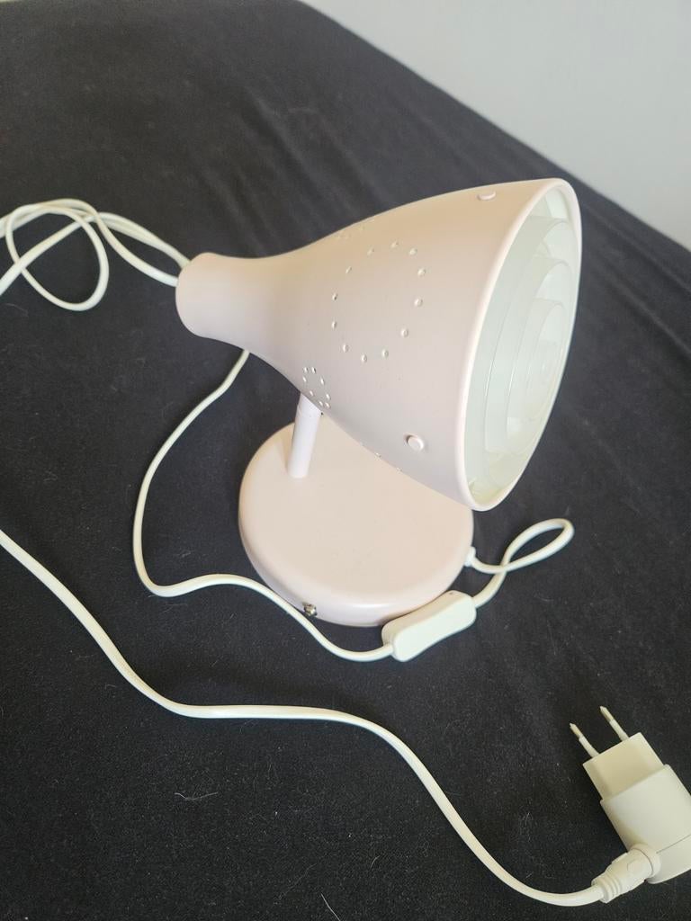 Roze bureaulamp / tafellamp met stipjes, Ophalen of Verzenden, Gebruikt, Modern, Speels