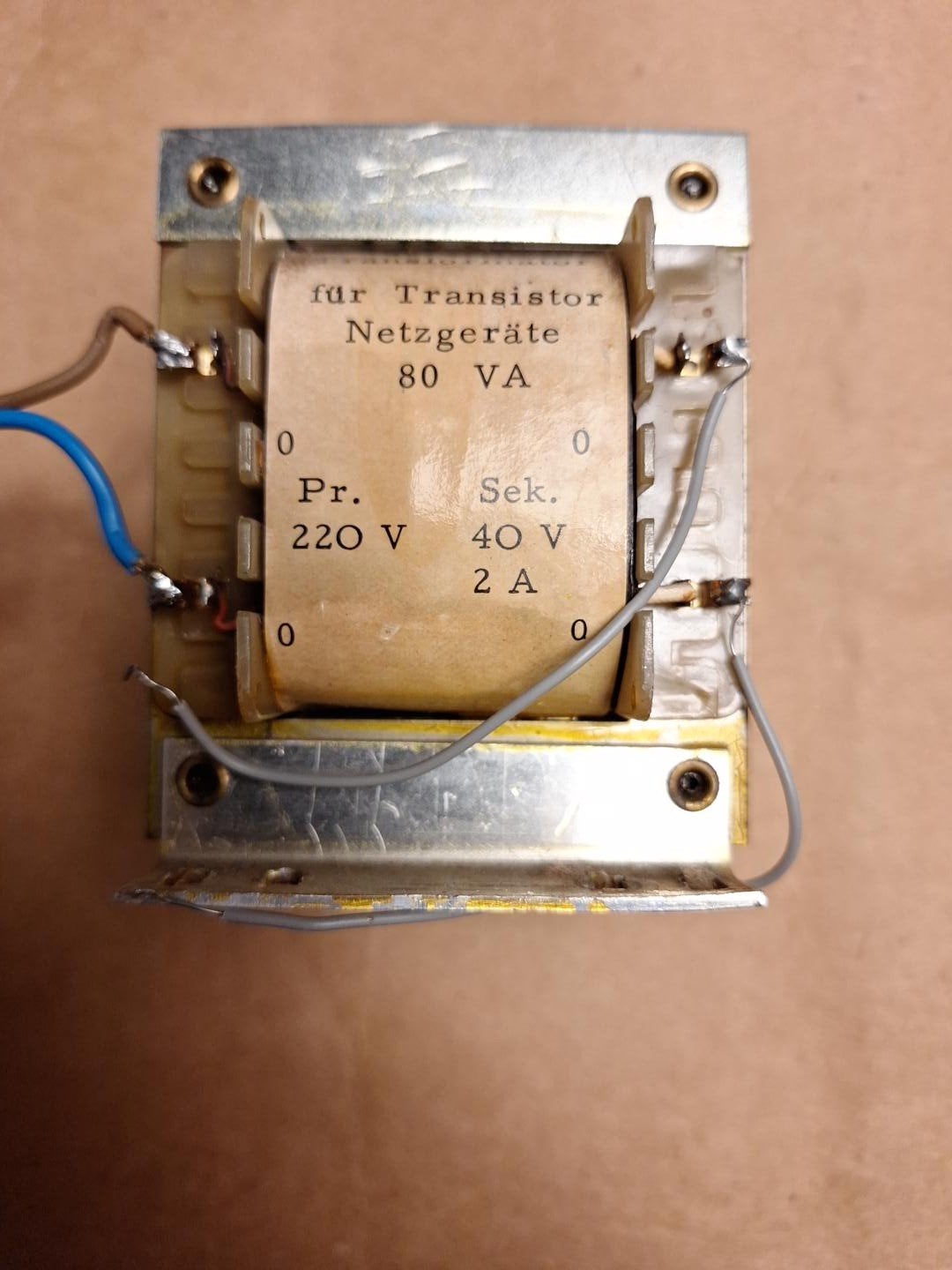 Transformator 80 VA, 220V naar 40V, 2A, Ophalen, Gebruikt