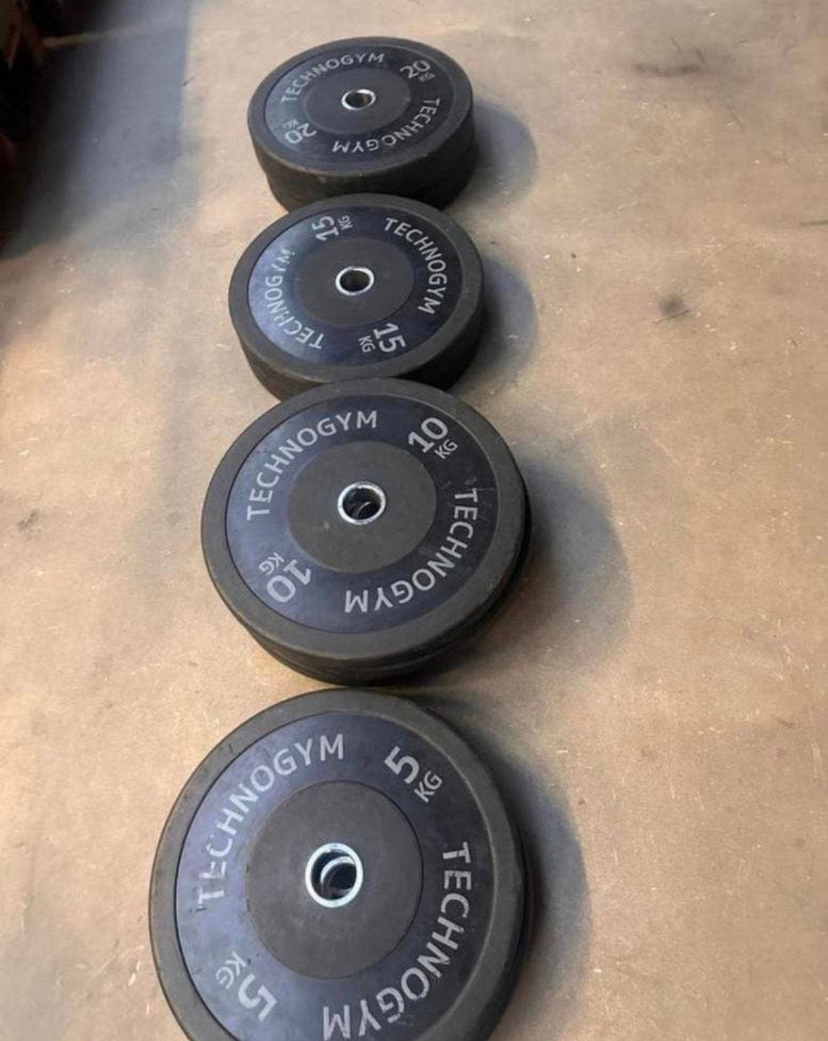 130kg Technogym Bumperplates, Ophalen, Gebruikt, Halterschijven