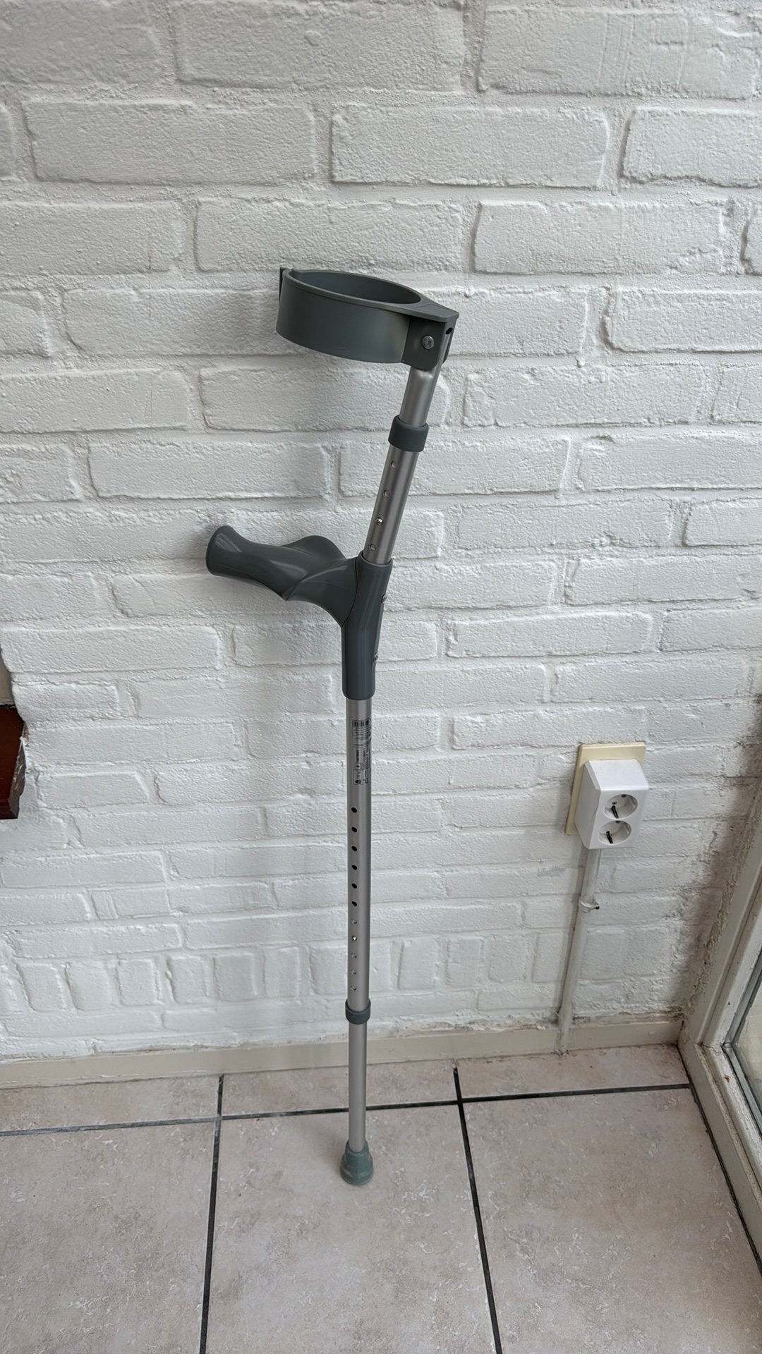 Medische Kruk, Loopkruk Links., Diversen, Ophalen of Verzenden, In hoogte verstelbaar, Zo goed als nieuw
