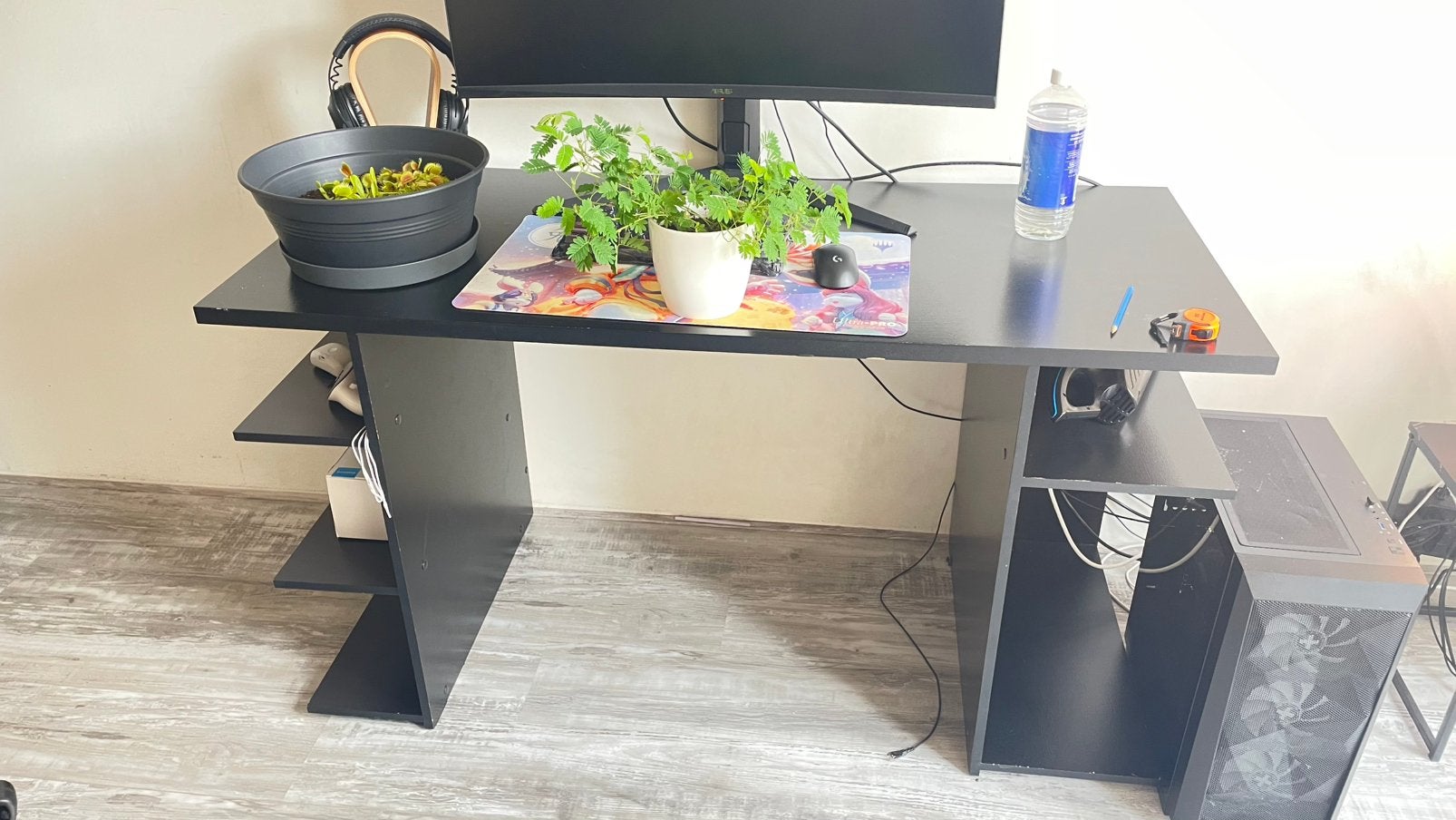 Gaming Bureau / Desk, Zwart, Gebruikt, Hout, Overige merken