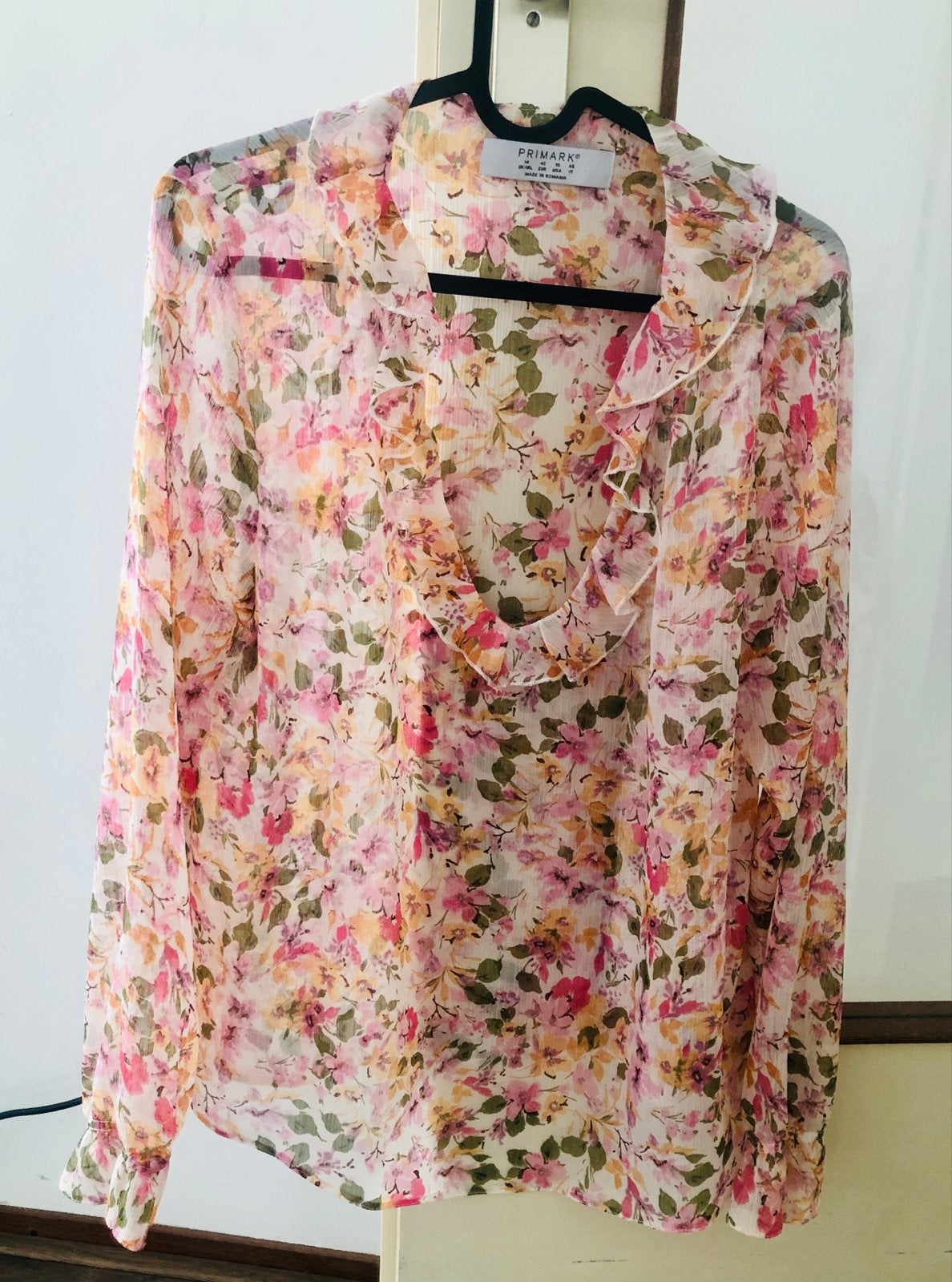 Primark Bloemenprint Blouse, Kleding | Dames, Blouses en Tunieken, Ophalen of Verzenden, Gedragen, Maat 42/44 (L), Meerkleurig