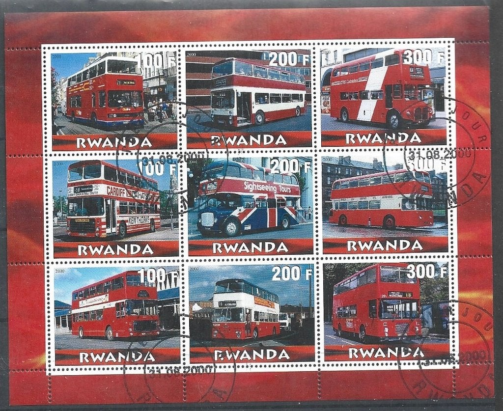 Rwanda 31-08-2000 Gebruikt-Cat 9,00 voor 1,00, Verzenden, Overige landen, Gestempeld
