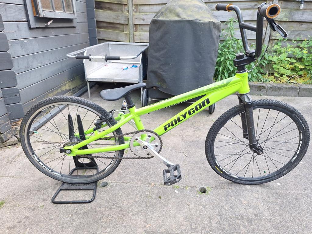 Polygon BMX Fiets met Carbon Voorvork en Haro Zadel, Gebruikt, Polygon, Velgrem, 20 tot 24 inch