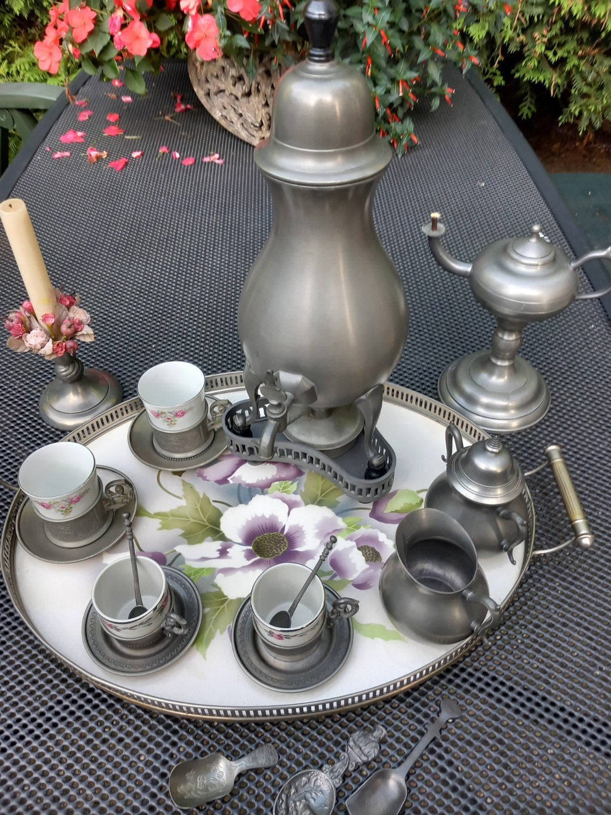 Mooi tinnen servies, Ophalen of Verzenden