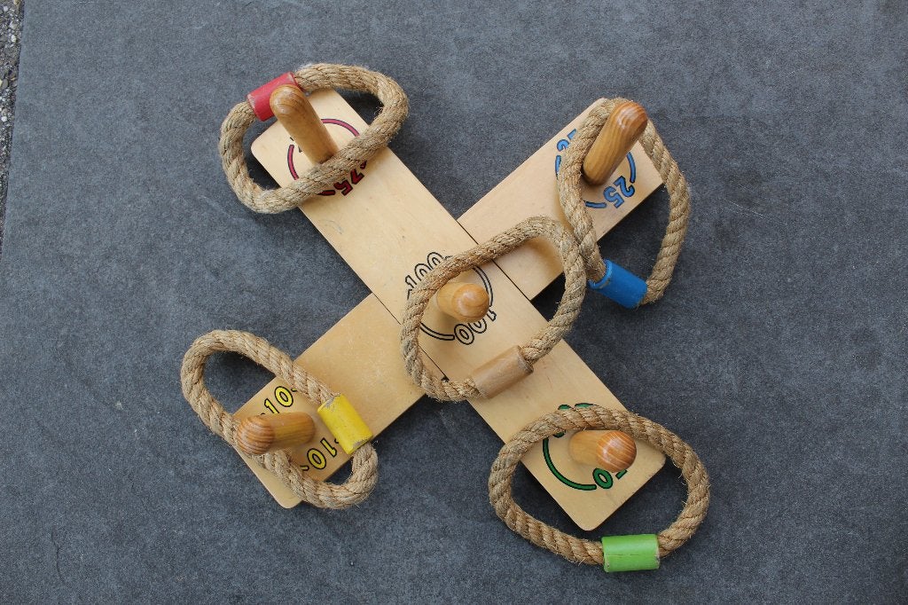 Houten ring gooi spel, Kinderen en Baby's, Speelgoed | Buiten | Los speelgoed, Ophalen of Verzenden, Gebruikt