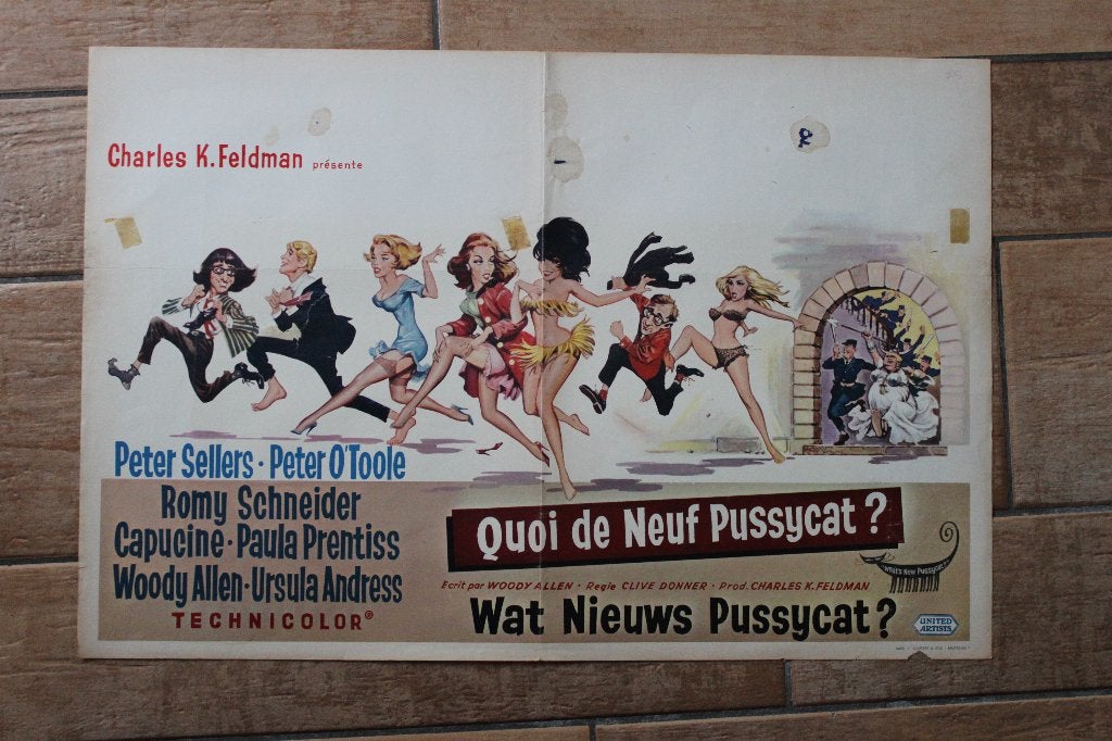filmaffiche What's New Pussycat 1965 filmposter, Rechthoekig Liggend, Ophalen of Verzenden, Zo goed als nieuw, A1 t/m A3