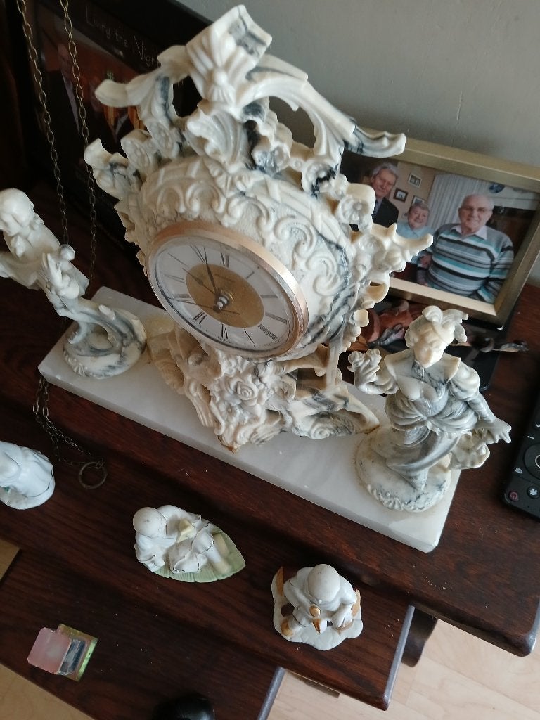 Marmer klok, Antiek en Kunst, Antiek | Klokken, Ophalen of Verzenden