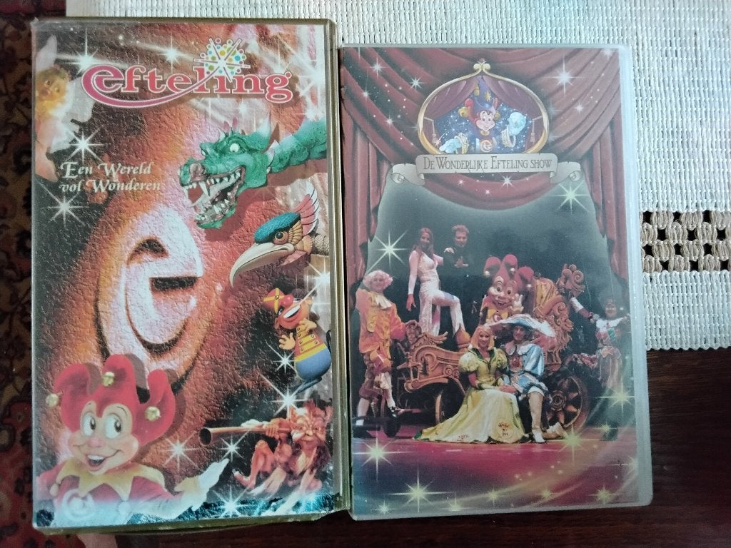 Te koop 2 Efteling video's, Ophalen, Gebruikt, Overige typen