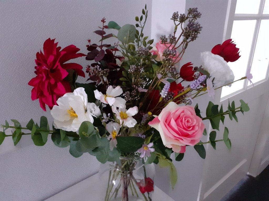 Kunstbloemen boeket, Binnen, 55 cm, Nieuw, Ophalen of Verzenden