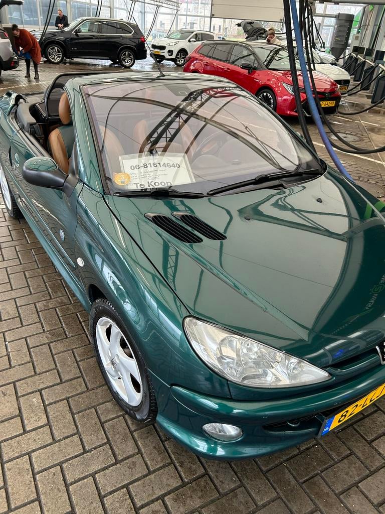 Peugeot 206 1.6 16V CC 2002 Groen, Voorwielaandrijving, 4 cilinders, Cabriolet, 4 stoelen