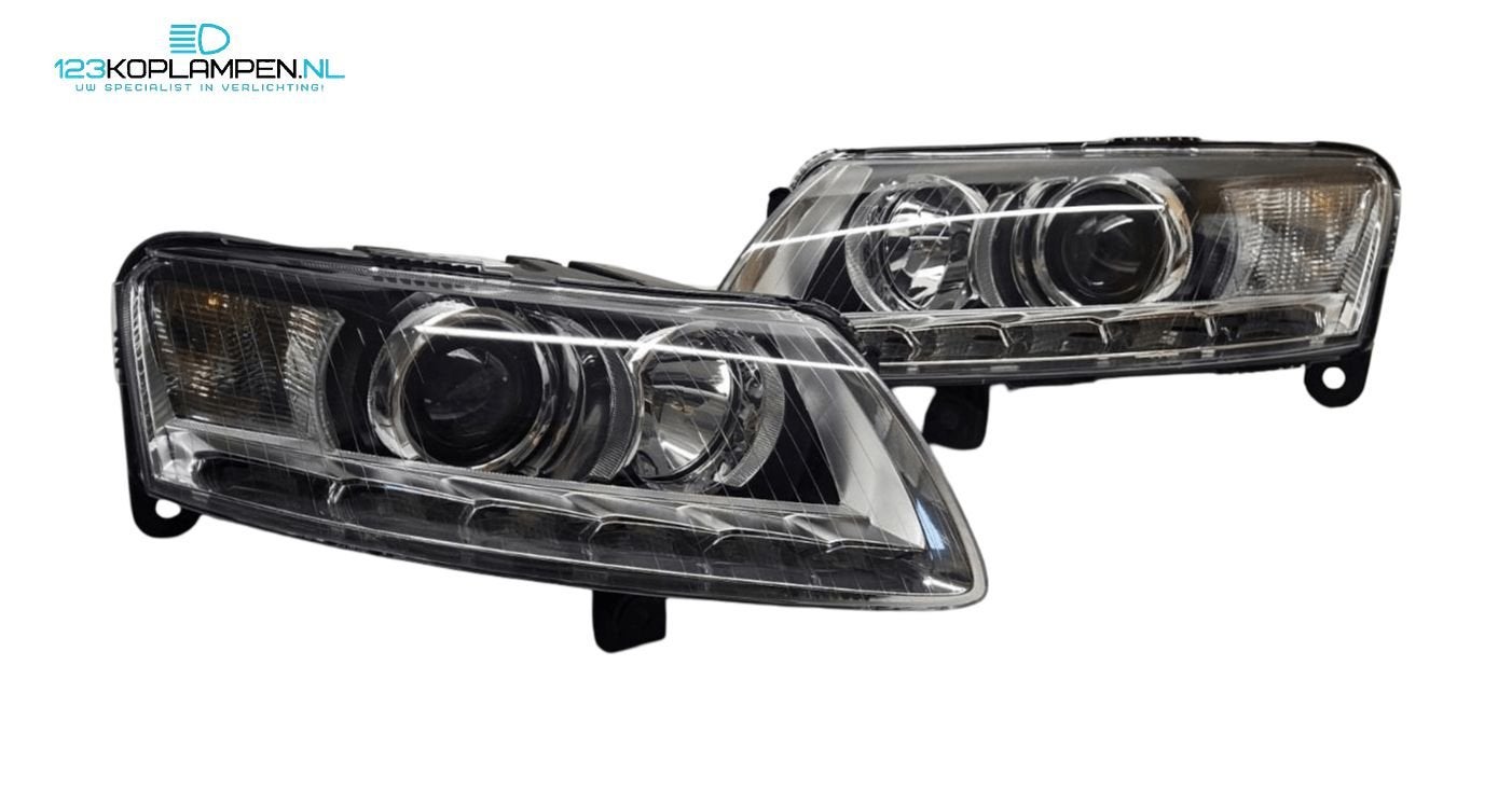 Audi A6 C6 facelift Bi Xenon koplamp koplampen links rechts, Ophalen, Gebruikt, -, -