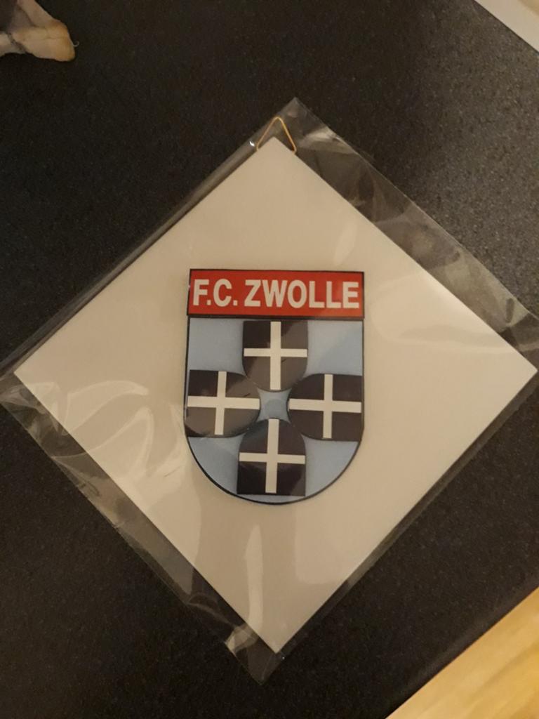 FC Zwolle tegel, Ophalen of Verzenden, Nieuw, Overige binnenlandse clubs, Overige typen