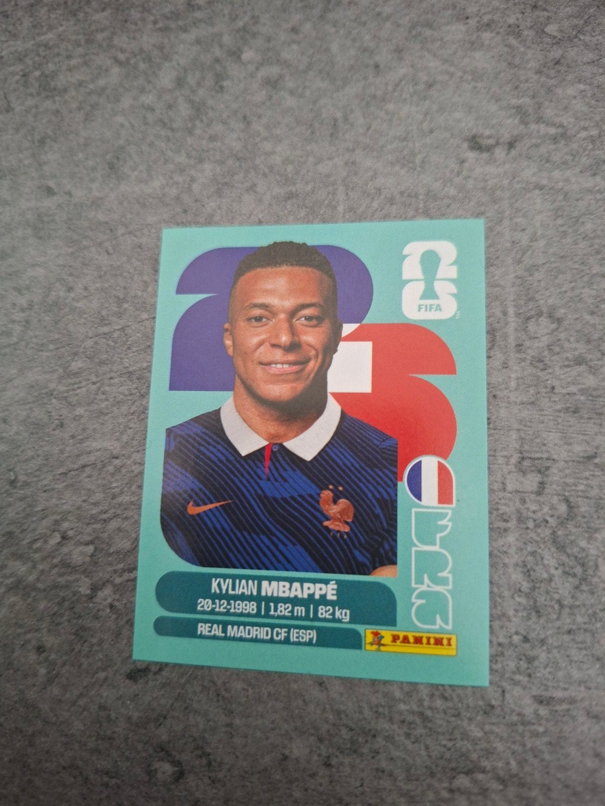 Panini sticker WK 2026 USA. Kylian Mbappe Frankrijk., Ophalen of Verzenden, Zo goed als nieuw, Sticker