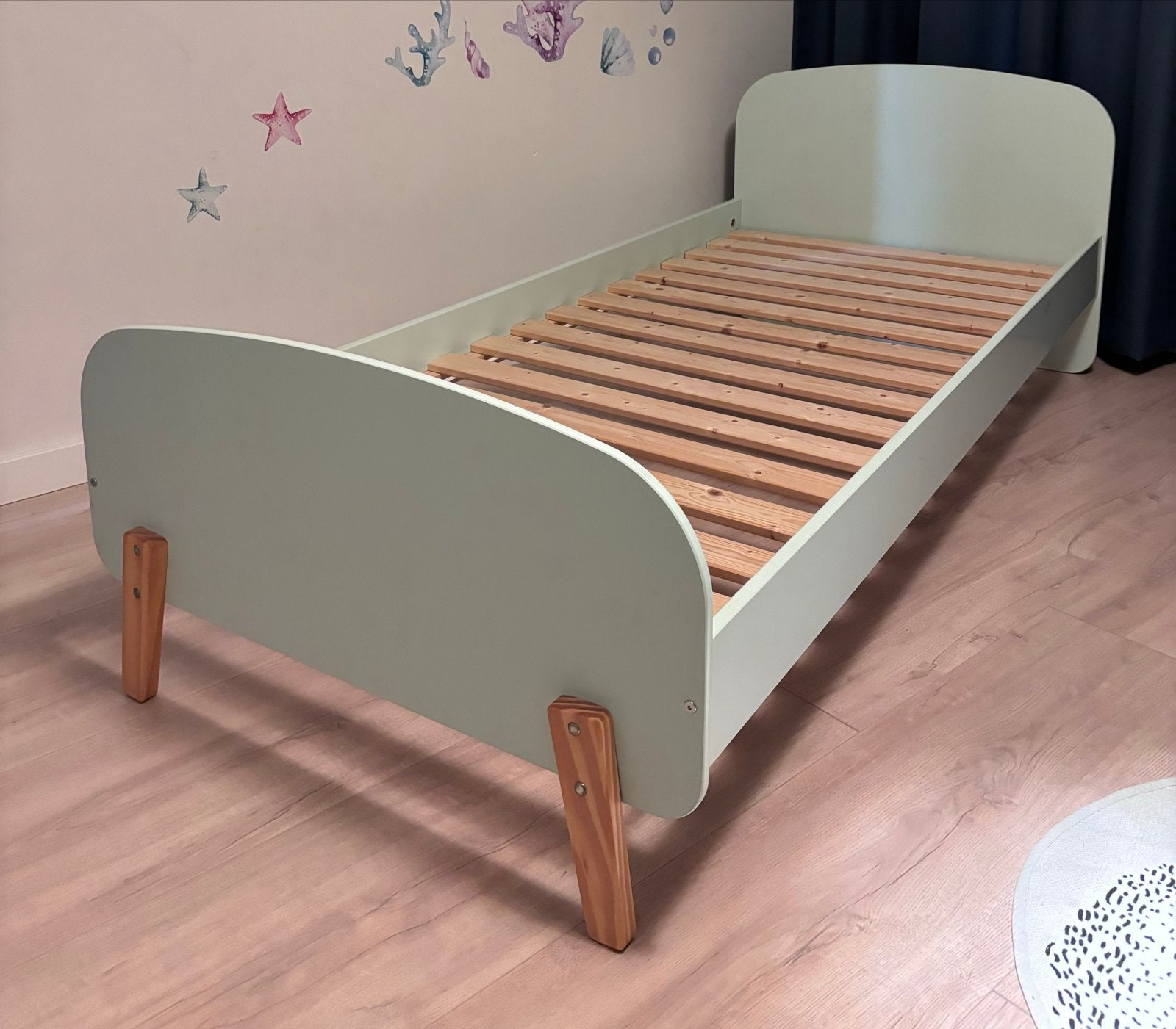 Eenpersoonsbed - Vipack Kiddy mintgroen, Ophalen, Gebruikt, 90 cm, Eenpersoons
