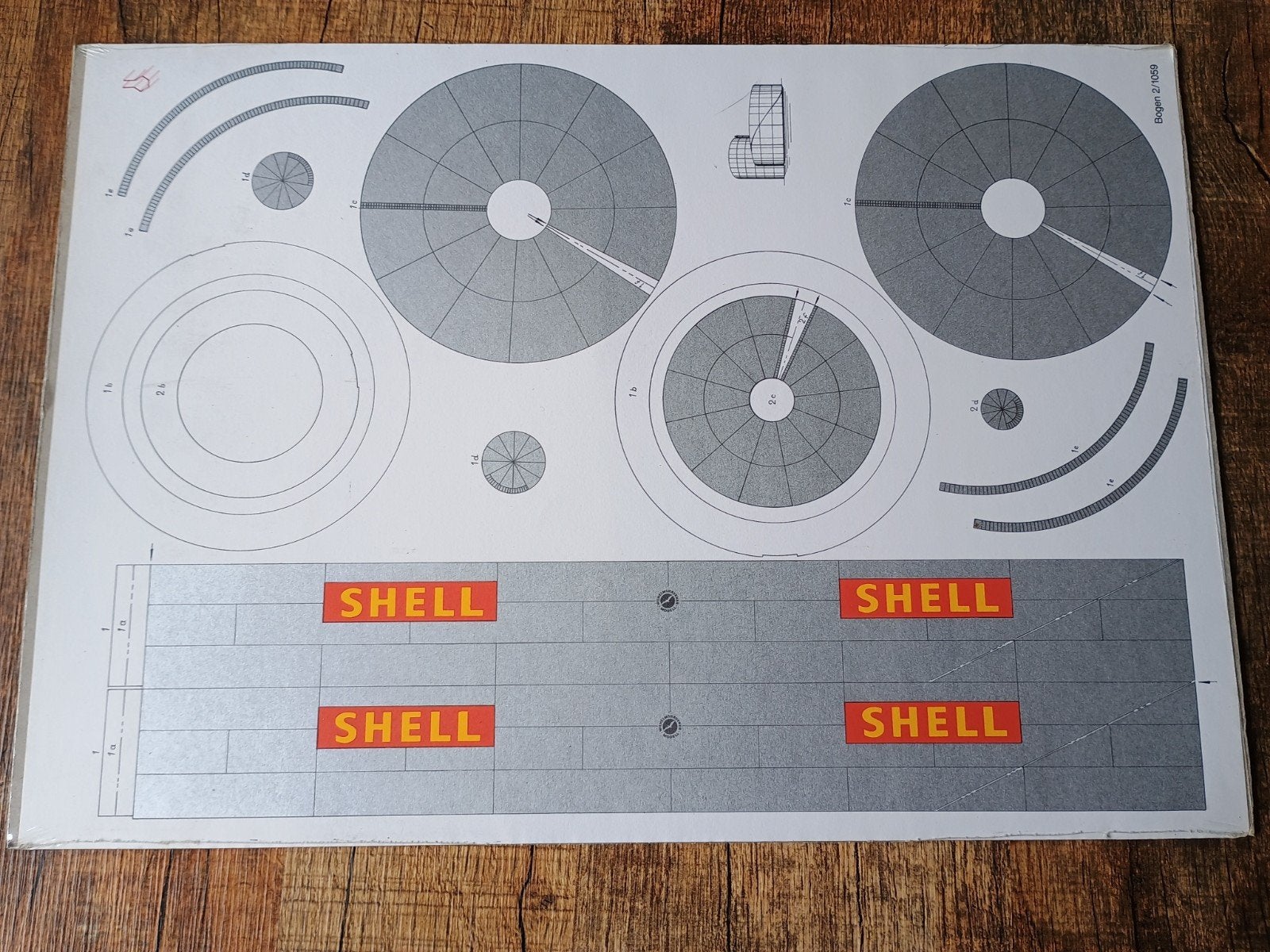 Modelbouwplaat Shell öltanks - ( nr.10), Ophalen of Verzenden, Nieuw