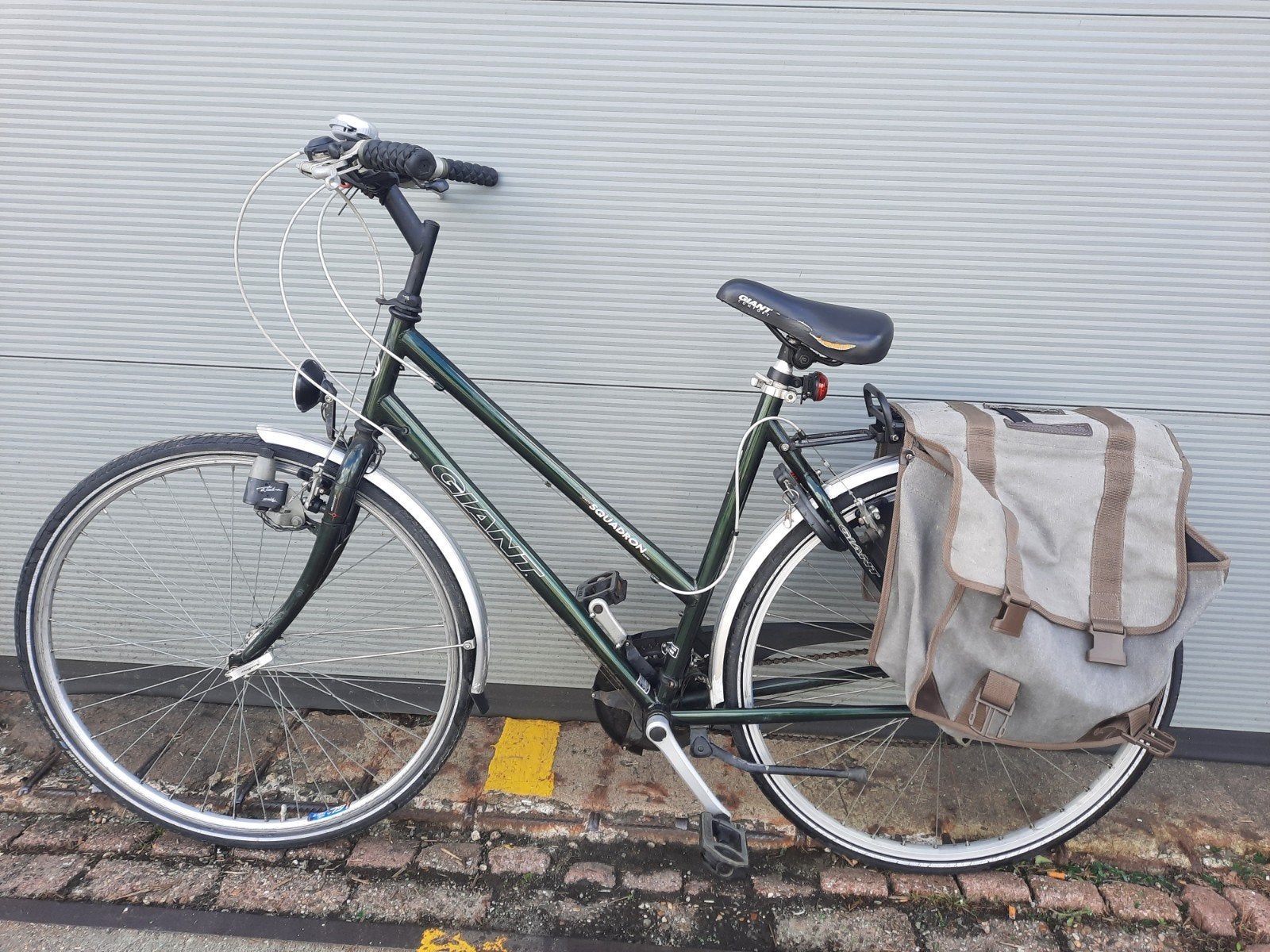 Giant Damesfiets, Gebruikt, Velgrem, 47 tot 50 cm, Minder dan 10 versnellingen