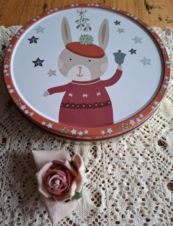 Deens Jacobsens Bakery KERST blik, Mistletoe, sterren, haas, Diversen, Gebruikt, -, -, Ophalen of Verzenden
