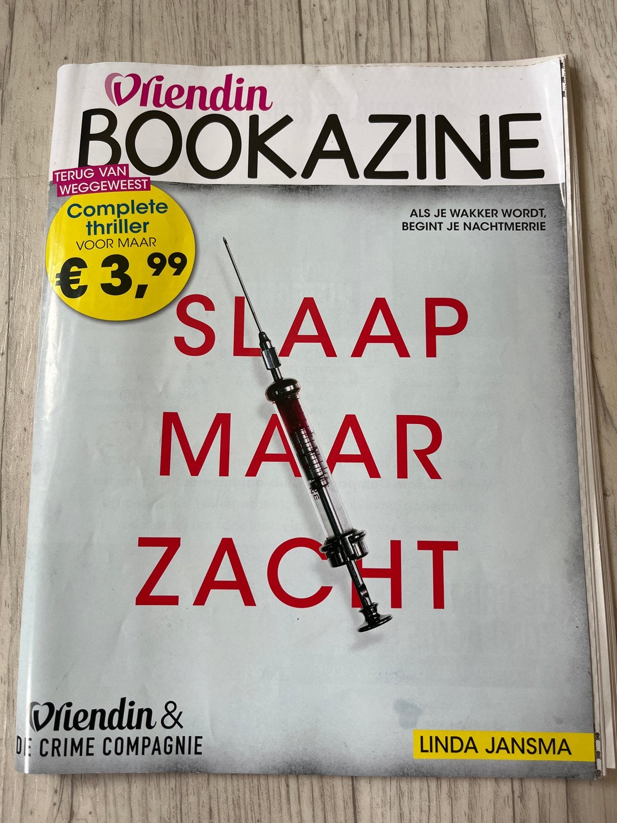 Vriendin Bookazine: Slaap Maar Zacht - Complete thriller, Ophalen of Verzenden, Zo goed als nieuw