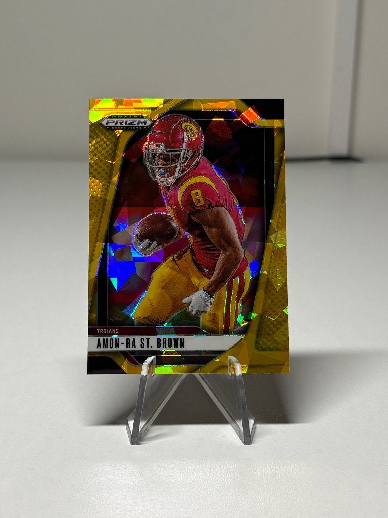 Panini Prizm Amon-Ra St. Brown gold trojans kaart, Ophalen of Verzenden, Zo goed als nieuw, Plaatje