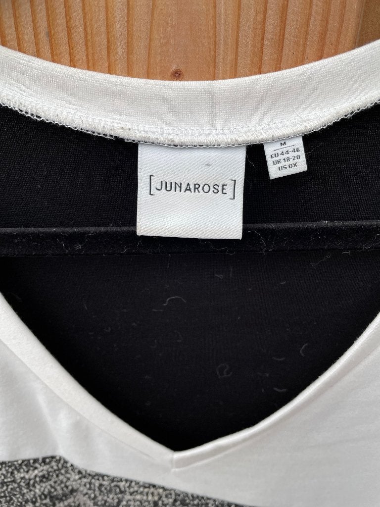 Leuke JunaRose jurk in zwart en wit, maat M 44-46, JunaRose, Verzenden, Zwart, Maat 46/48 (XL) of groter