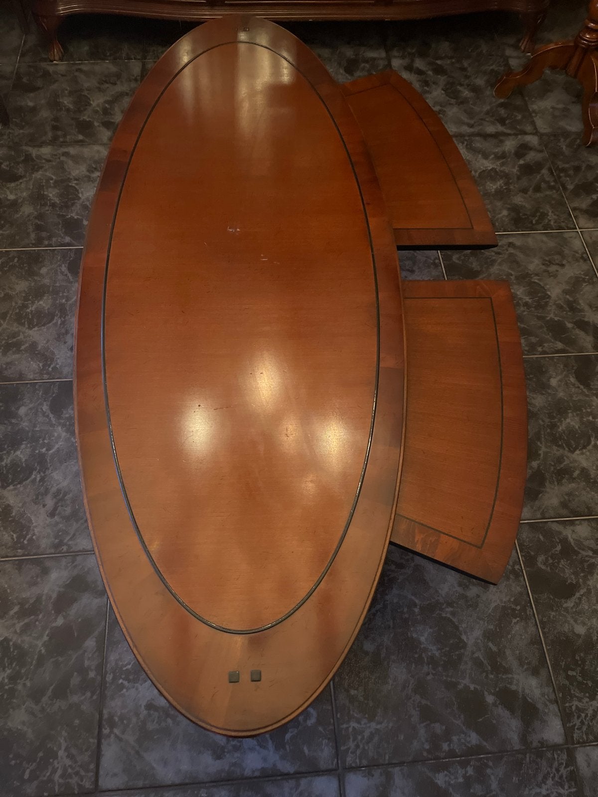 Antiek brocante wortelnoten  Salontafel.uitschijfbaar, Ophalen, 50 – 75, Gebruikt, 100 tot 150 cm