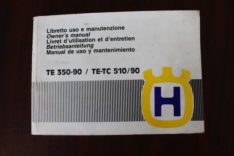 Husqvarna TE350 TE-TC510 1990 motorcycle owner's manual, Motoren, Ophalen of Verzenden, Harley-Davidson of Buell
