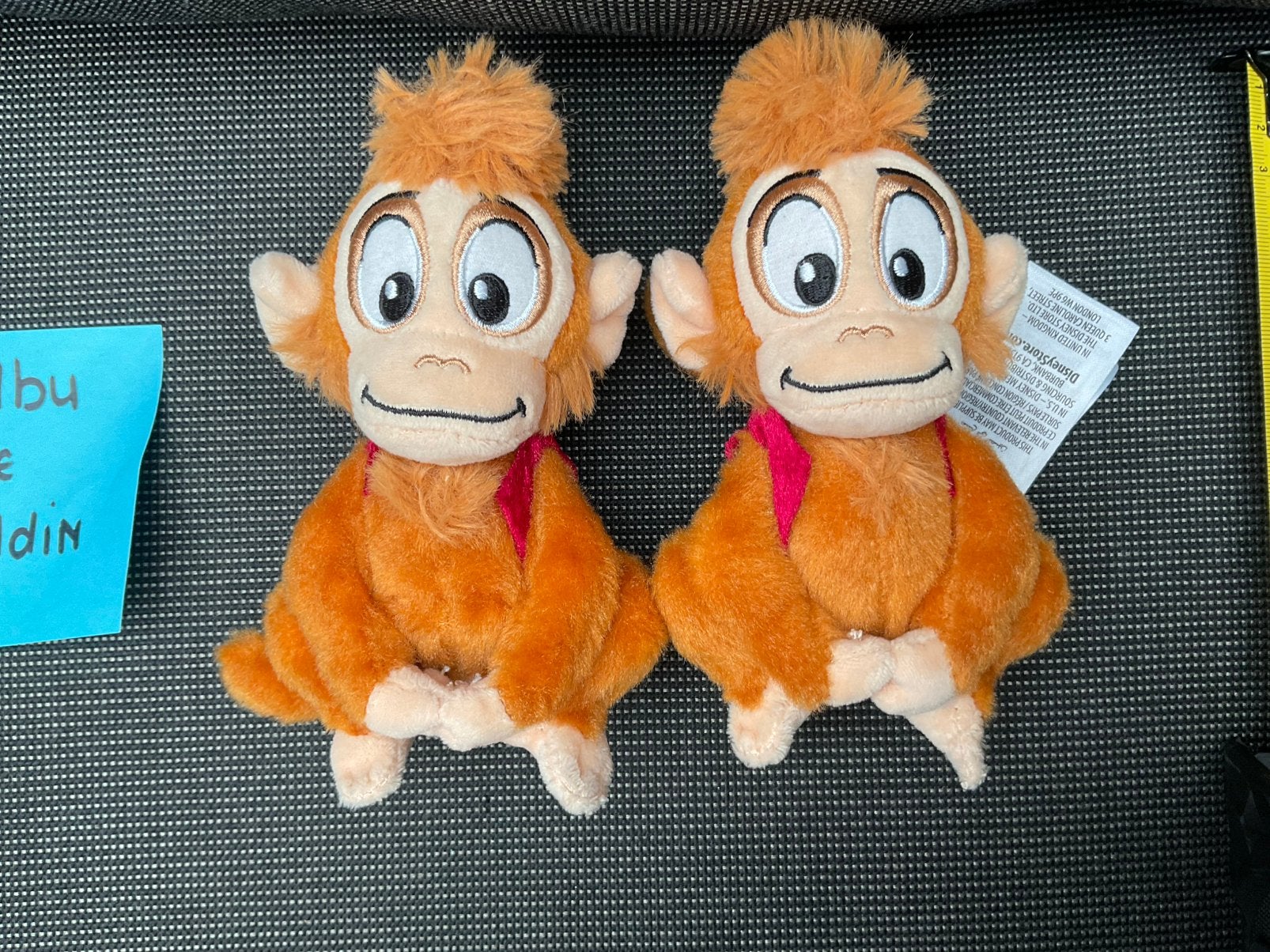 2 nieuwe zgan Disney Aladdin ABU aapje knuffels, Ophalen, Overige figuren, Nieuw, Knuffel