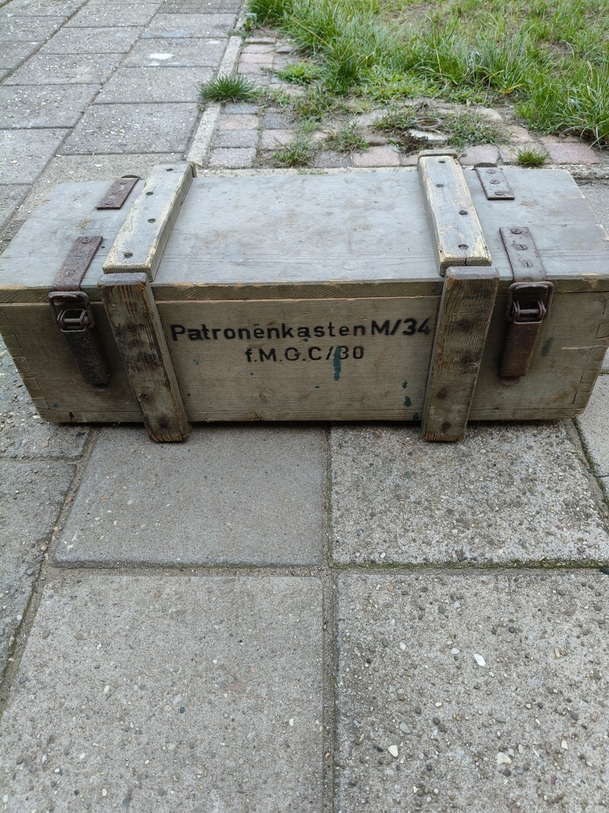 Originele Duitse Patronenkasten M/34 munitiekist WO2, Ophalen of Verzenden