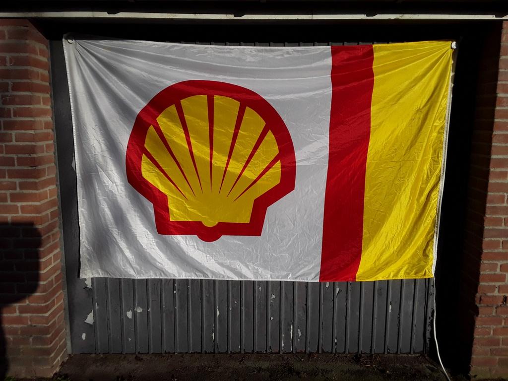 Grote shell vlag, Ophalen of Verzenden