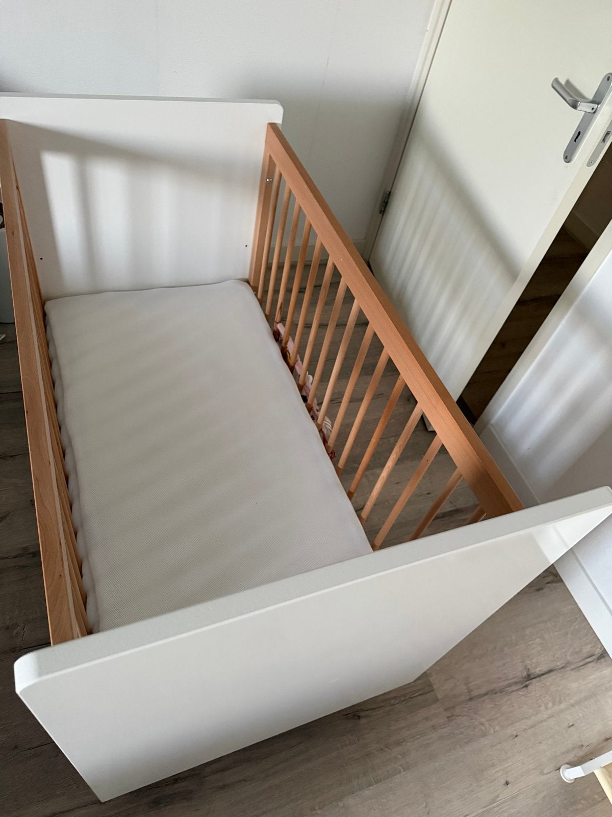 90x120 Babybedje met matras en bescherming - ZGAN, Ophalen, 85 tot 100 cm, Zo goed als nieuw, Minder dan 140 cm