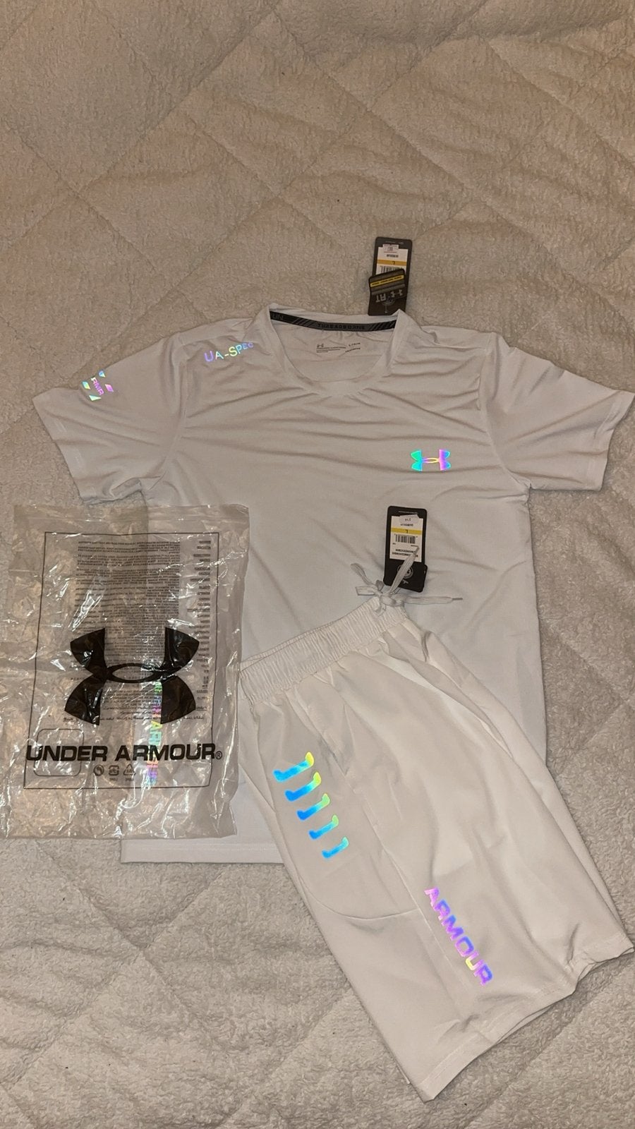 Under armour reflective wit M, Maat 48/50 (M), Wit, Ophalen of Verzenden, Zo goed als nieuw