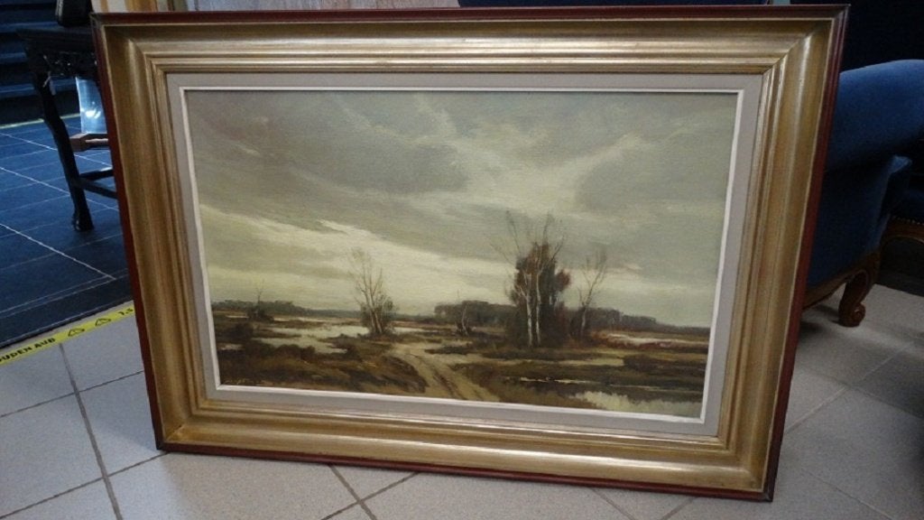 Maurice Sterck (1910-1983) groot heidelandschap, Antiek en Kunst, Ophalen, Landschap