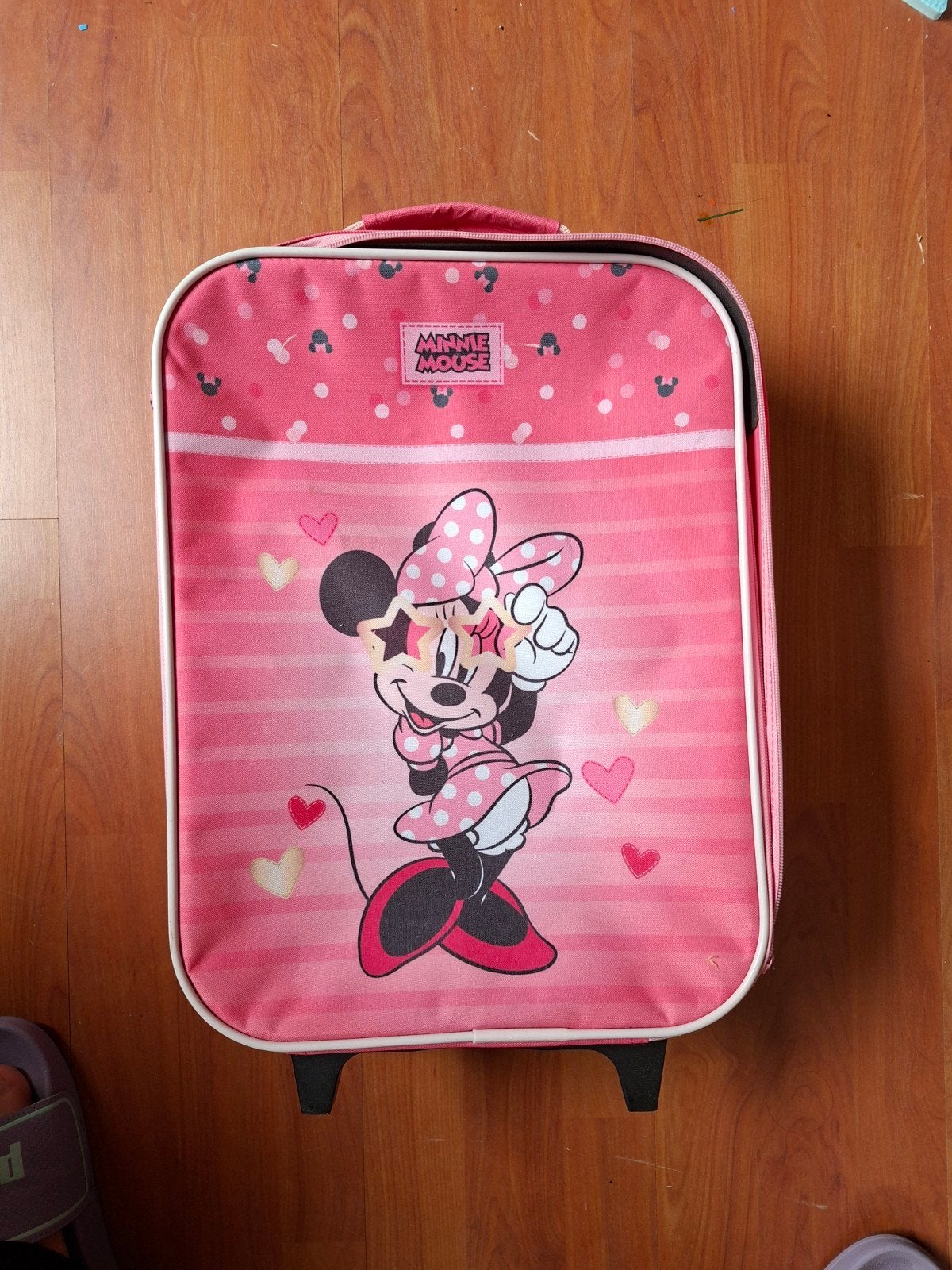 Minnie Mouse koffer, Wieltjes, Gebruikt, Hard kunststof, Minder dan 50 cm
