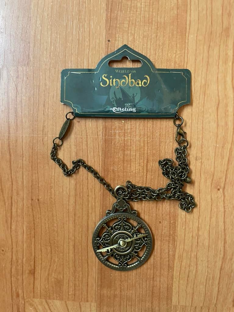 Efteling Sinbad Kompas Ketting - Nieuw met label, Verzamelen, Efteling, Ophalen of Verzenden, Nieuw