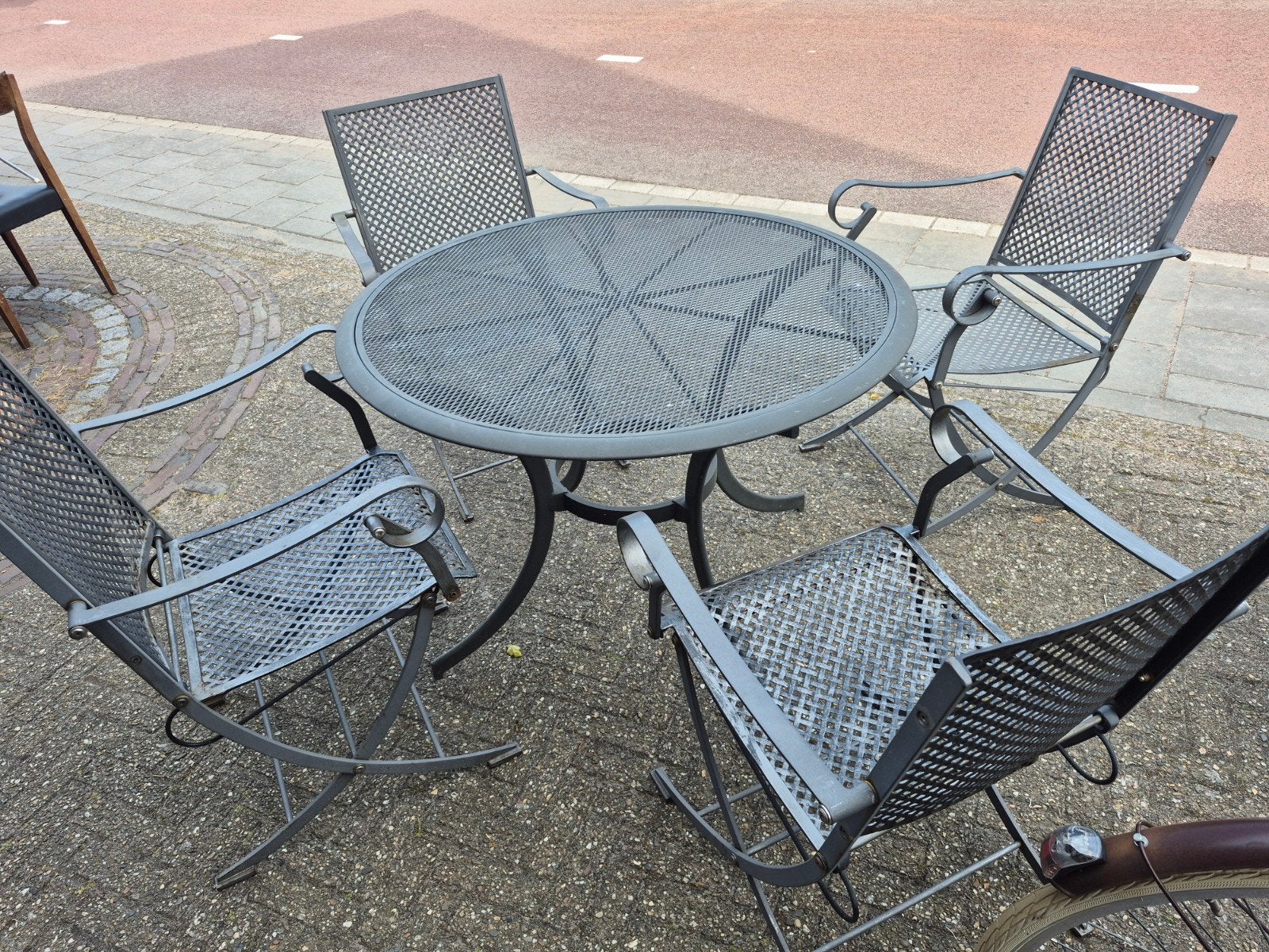 Kompleet uitgebreide tuinset , met 2 series van 4 kussens, Ophalen, Gebruikt, Overige materialen, 4 zitplaatsen