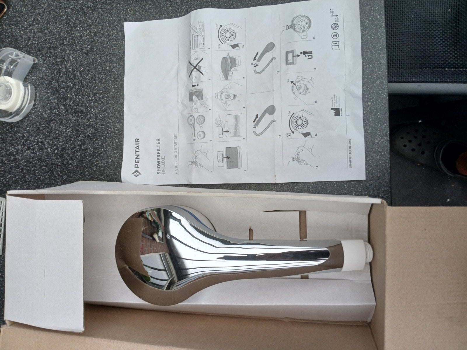 Pentair Showerfilter Deluxe - Douchekop met filter, Ophalen of Verzenden, Nieuw, Chroom, Douche