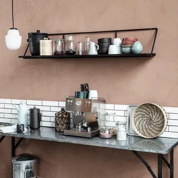 House doctor wandplank wandrek zwart 130cm zgan, Ophalen, Zo goed als nieuw